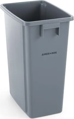 Image de AmerBox Abfalleimer schmal, 60L, Hellgrau, 455x315x(H)580mm