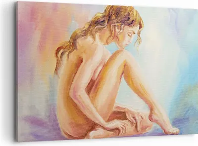 Produktbild von Bild auf Leinwand - Leinwandbild - Einteilig - Frau Nacktheit Abgesehen von - 120x80cm - Wand Bild - Wanddeko - Wandbilder - Leinwanddruck - Bilder - Wanddekoration - Leinwand bilder - AA120x80-4174