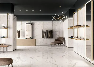 Obrázok produktu pre CASA39 Dlaždice s mramorovým vzhľadom, biele, 60 x 120 cm, Panaria Ceramica Trilogy