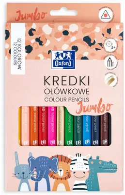 Produktbild von Oxford Jumbo Buntstifte 12 Farben Dicke Stifte