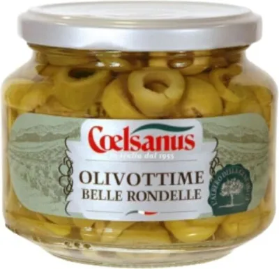 Produktbild von Olivottime belle Rondelle geschnittene grüne Oliven 350g - Coelsanus