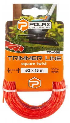 Zdjęcie produktu dla Żyłka tnąca do podkaszarki kosy Skręcony Kwadrat Mocna 2 mm x 15 m Polax