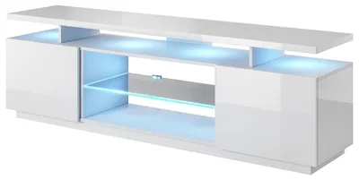 Produktbild von TV Lowboard EVA weiß / weiß hochglanz