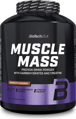 Image de Gainers - Biotech USA - Muscle mass (4kg) - Saveur Fraise