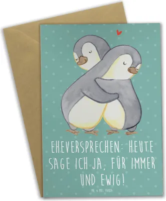 Produktbild von Mr. & Mrs. Panda babykarte Eheversprechen für immer - Meeresbrise - Geschenk, weihnachtskarten, dankeskarten, Grußkarte, gemeinsame Reise, Geschenke, Liebe und Hingabe