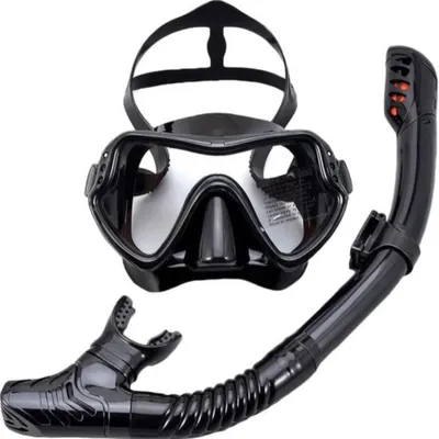 Produktbild von Schnorchelmaske 180° Panoramasichtfeld Antibeschlag Dry Top System Kamerahalterung L/XL Erwachsene