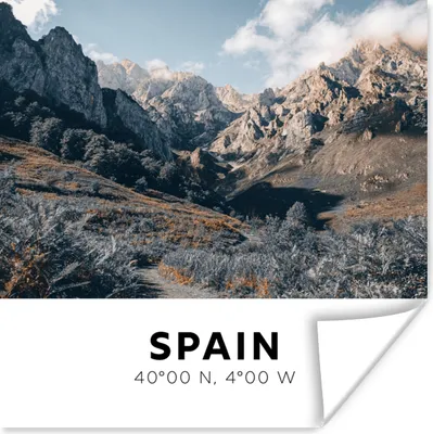 Produktbild von MuchoWow® Poster Spanien - Berge - Wolken 75x75 cm - Wand Dekoration