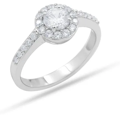 Produktbild von Diamant Solitär Ring Entourage Paris 0,75ct.Ringgröße (Durchmesser mm):20