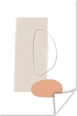 Produktbild von MuchoWow® Poster Minimalismus - Pastell - Abstrakt 120x180 cm - Kunstposter
