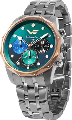 Vostok Europe JS20-125E752-B Damenuhr Chronograph Vilnele Stahl/Grün 1