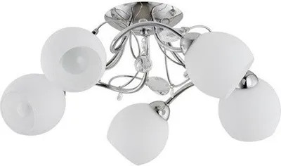 Zdjęcie produktu dla Lampa sufitowa nowoczesna 5 okrągłych szklanych kloszy LIVIA 5xE14 10W ALF21525 Alfa