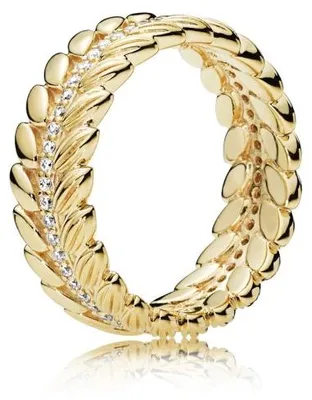 Produktbild von Vergulde Ring met Bladvorm & Zirkonia