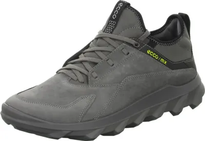 A single gray Ecco MX men's sneaker is shown from a side angle against a white background.
