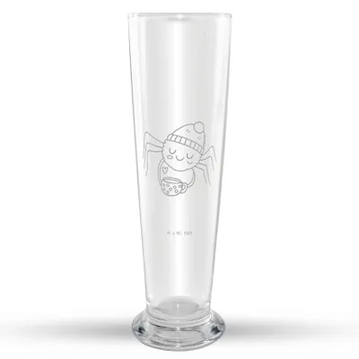 Produktbild von Mr. & Mrs. Panda Bierglas Spinne Agathe Kaffee - Transparent - Geschenk, Weißbierglas, Morgenmuffel, Bier Glas, Lebensweisheiten, Morgen, Weizenbier, Mr Mrs Weizenglas
