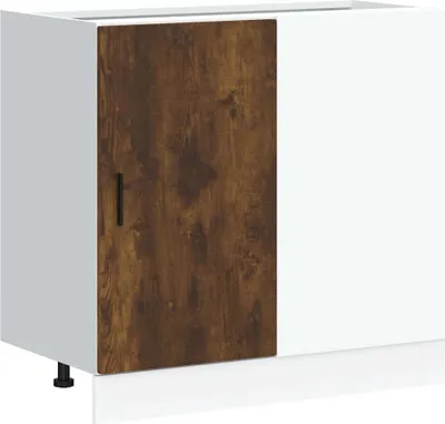 Image de Meuble sous évier "Lyon" Chêne fumé Bois d'ingénierie