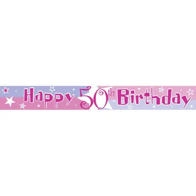 Produktbild von Banner 50. Geburtstag "Pink Shimmer"