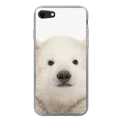 Produktbild von MuchoWow® Handyhülle Schutzhülle Hülle für iPhone 8 Eisbär - Tiere - Weiß - Kinder - Jungen - Mädchen Silikon Softcase Handy Hülle - Schutzhaube