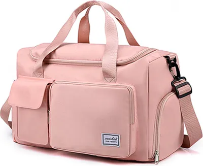 Produktbild von Sporttasche Damen Herren, Reisetasche mit Schuhfach, Trainingstasche mit Nassfach, wasserdichte Weekender Bag, Gym Bag/Schwimmtasche/Saunatasche (Pink )