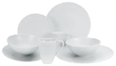 Zdjęcie produktu dla CreaTable, 33069, Sofia White, zestaw obiadowy 8-elementowy, porcelana