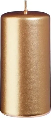 Produktbild von Stumpenkerzen Metallic Gold 10 x Ø 5 cm, 12 Stück