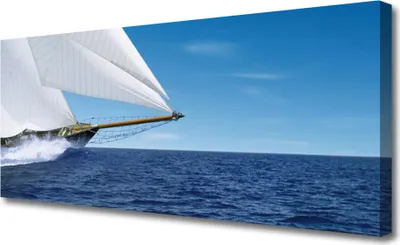 Produktbild von Tulup Leinwand-Bilder 125x50 Wandbild Canvas Kunstdruck Boot Meer Landschaft