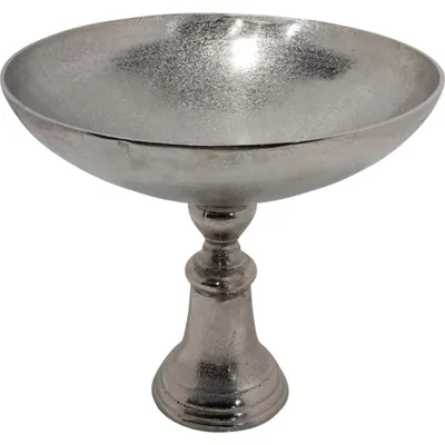 Produktbild von Deko Schale Schüssel auf Fuß silber ø41x30cm Aluminium