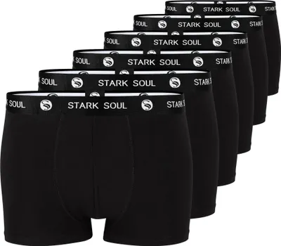 Produktbild von Stark Soul® Boxershorts 6'er Pack - Hipster Shorts – Schwarz-schwarz - Gr: XL