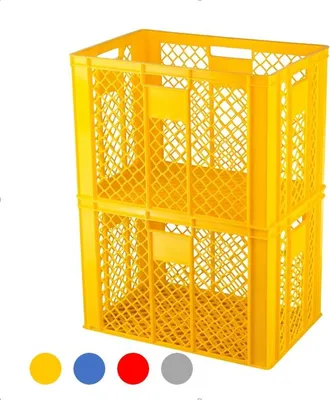 Produktbild von 2 Stück Bäckerkisten / Brotkisten 600 x 400 x 410 mm Farbe: gelb