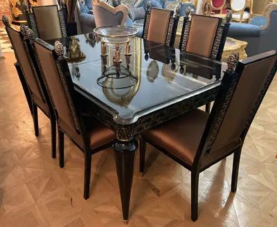 Produktbild von Casa Padrino Luxus Barock Esstisch Schwarz / Gold - Ausziehbarer Massivholz Esszimmertisch - Luxus Esszimmer Möbel im Barockstil - Barock Möbel - Edel & Prunkvoll