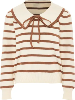 Image de Pull en tricot pour femmes MALUBA - Marron, taille XS/S