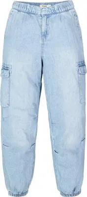 Produktbild von Garcia Mädchen Jeans Utility-Stil mit Cargo-Taschen und elastischem Saum leicht verwaschen