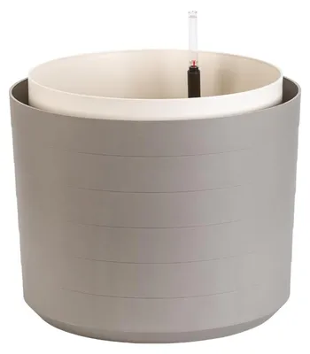 Obrázek produktu pro Samozavlažovací květináč velkoobjemový Berberis Ø 55 cm taupe a slonová kost