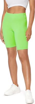 Image de Leggings courts fluo Bellivalini pour femme avec coutures, leggings de sport pour femme, pantalon flashy pour femme BLV50-303 (vert fluo, XS)