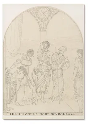 Zdjęcie produktu dla PLAKAT – 59 x 84 cm (A1) – Aubrey Beardsley – Litania do Marii Magdaleny autorstwa Aubrey'a Vincenta Beardsleya – dekoracja ścienna do salonu, sypialni i przedpokoju, nowoczesny plakat, bez ramy