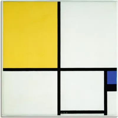 Produktbild von ARTland Leinwandbild Komposition mit Blau und Gelb. 1931. Größe: 50x50 cm