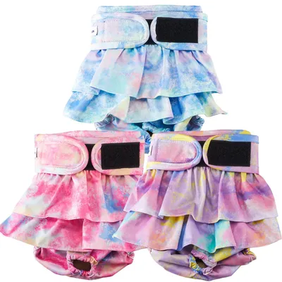 Imagen del producto de Pañales para perros, talla mediana, reutilizables, 3 unidades, de alta absorción, ideales para la época de celo
