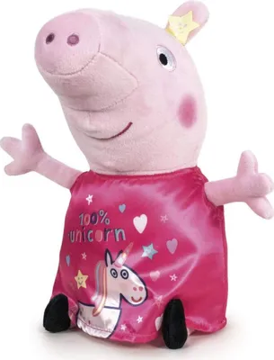 Obrázek produktu pro Peppa Wutz plyšová figurka (31cm) plyšová hračka prasátko Peppa růžové šaty