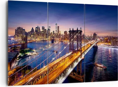 Produktbild von Bild auf Leinwand - Leinwandbild - Usa amerika new york manhattan - 165x110cm - Wand Bild - Wanddeko - Leinwanddruck - Bilder - Kunstdruck - Leinwand bilder - Wandkunst - CE165x110-2820