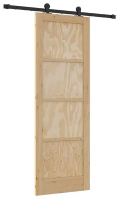 Immagine prodotto di vidaXL Porta scorrevole ORKDAL Naturale 73,5 x 211 cm Legno massello di pino