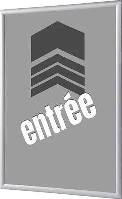 Produktbild von Showdown Klapprahmen - DIN A1 - Komplett-Set - Entrée Französisch - Grau/Silber