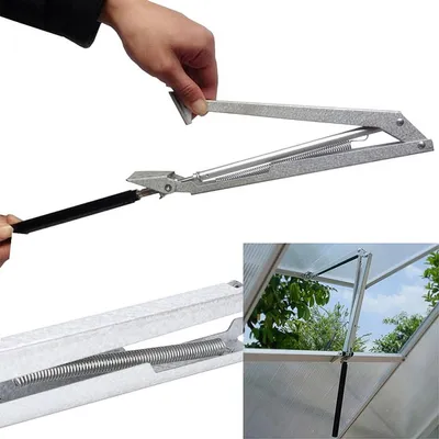 Productafbeelding van Automatische raamopener voor kas, temperatuurgestuurd, werkt zonder elektriciteit, enkelvoudige veer, set van 2, hefkracht van 7 kg