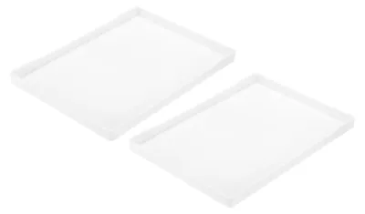 Immagine prodotto di Set di 2 mini vassoi in plastica, colore bianco