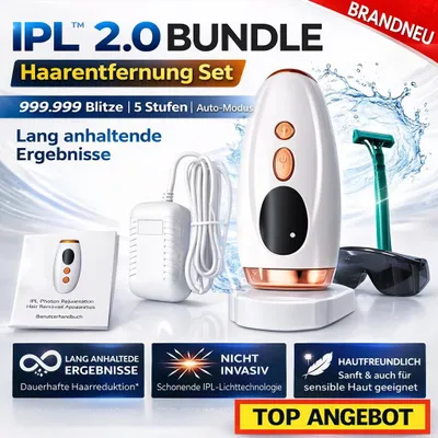 Zdjęcie produktu dla Zestaw do depilacji IPL™ 2.0 Trwała depilacja laserowa Urządzenie do użytku domowego: białe