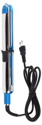 Image de Fer à friser plat pour cheveux, 10 niveaux de température, fer à lisser en acier inoxydable avec verrouillage, argenté
