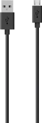 Obrázek produktu pro Belkin Micro-USB to USB ChargeSync, 3 m, USB A, Micro-USB B, USB 2.0, Samec/samec, Černá