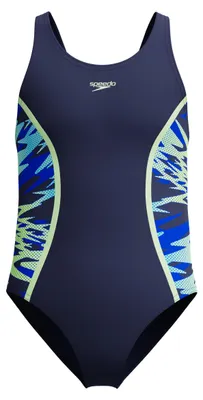 Produktbild von Speedo Hyperboom Splice Muscleback One Piece Schwimmanzug für Mädchen, Navy Blau, 4