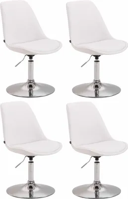 Produktbild von 4er Set Esszimmerstühle HLO-CP14 Kunstleder  weiß