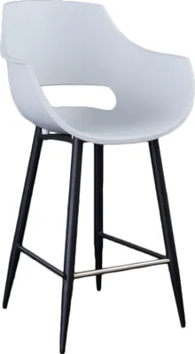 Produktbild von KAWOLA Barhocker ZAJA Barstuhl Sitzhöhe 76 cm Kunststoff weiß