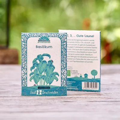 Produktbild von -Saatgut Basilikum samenfest und aromatisches Königskraut für Garten Balkon