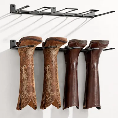 Produktbild von Schuhregal Metall Wandhalterung für 4 Paar Stiefel 45x22cm